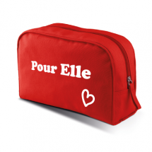 trousse de toilette rouge